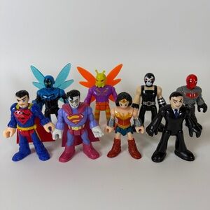 FP Imaginext DC Comics Super Friends & Villains‎ Figures Lot of 8